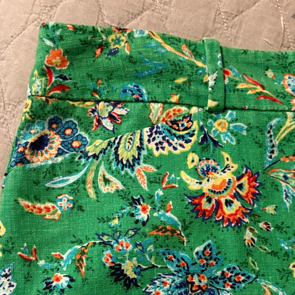 Talbots Green Floral Paisley Bermuda Shorts - Picture 5 of 5